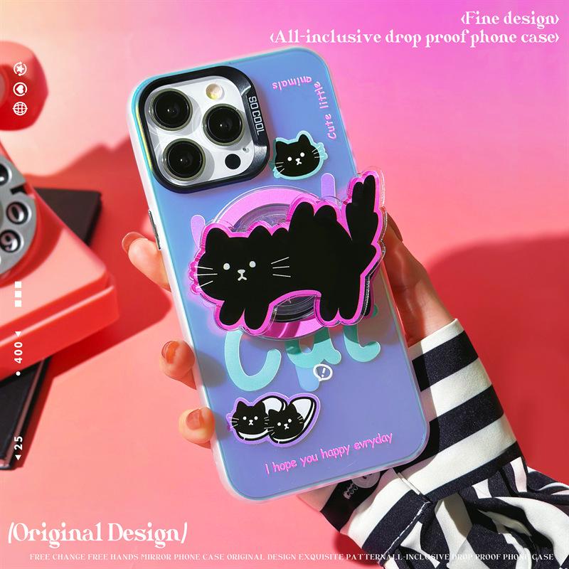 Zhitai Magnetische Mattierte Laser iPhone 16 Pro Hülle mit Ständer, Kompatibel mit iPhone 15