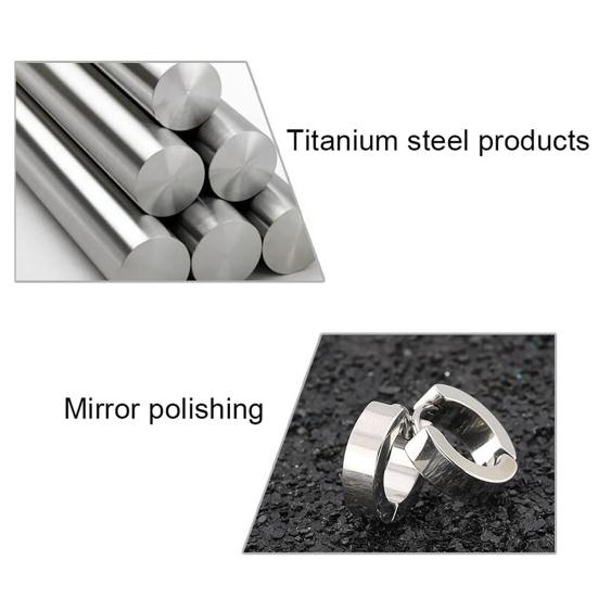 Cercei rotunji Safe Unsex Unisex Clip rotund pentru ureche din oțel inoxidabil