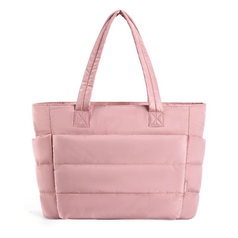 Hot tote bag  new large-capacity shoulder bag light and fluffy women's bag commuter versatile travel bag