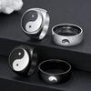 Cross-border National Ink Wash Bagua Men's Retro Ring Set