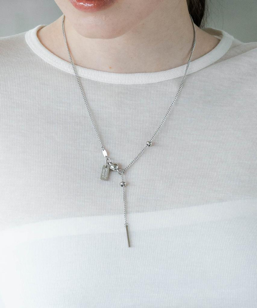 Pearly More Drop Chain Magnet Necklace_Pm24N015Ss