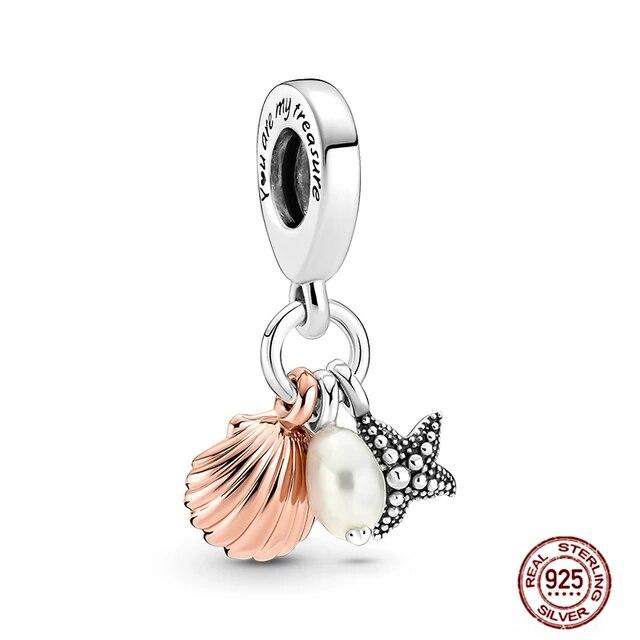 Charms FitFashion 925 Silver Original Bracelet Luminous Firefly Butterfly Turtle Feather Blue Eyes Beads DIY Daily Jewelry Gift