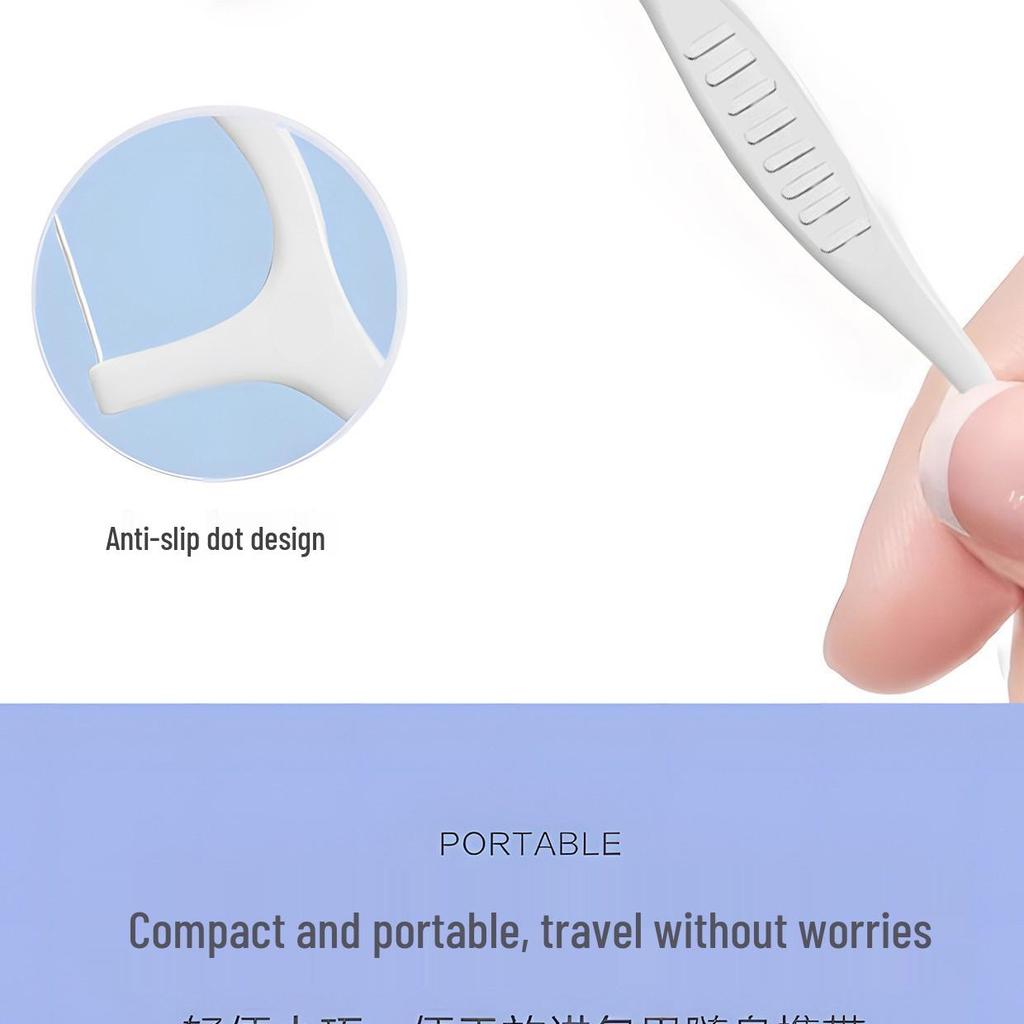 220 Floss Picks: Ultra-Fine Oral Care Picks with Flat String and Interdental Brush for Teeth Cleaning