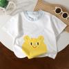 Boys T-shirts Summer Tops for Kids Cartoon Short-sleeve Girls Tees Candy Color Children Shirts Cotton Teenager Clothes