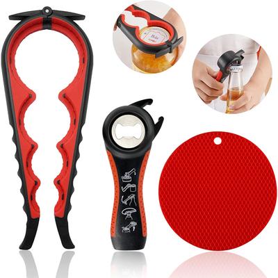 Jar Opener for Weak Hands, Seniors with Arthritis, 5 In 1 Multi Function Bottle Opener Lid Opener For Arthritic Hands