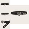Leather Belt With Heart Buckle For Casual Youth Fashion