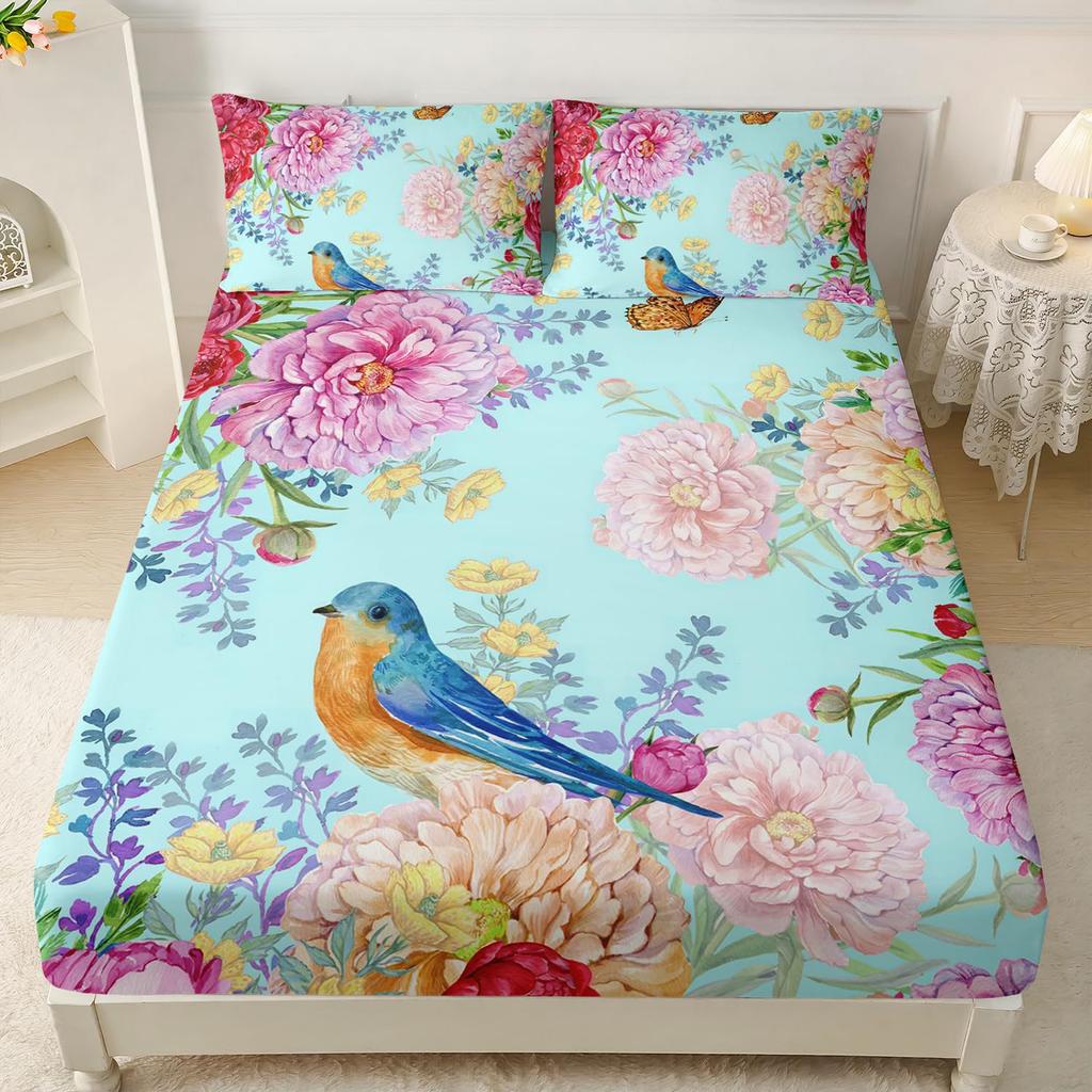 Sunflower Healing Pattern Sheet Three-Piece Digital Printing Bedding Sheet Three-Piece Sheet Children Adult