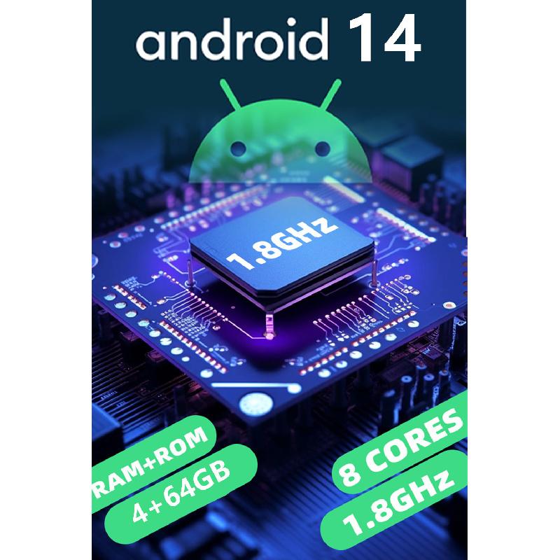 2Pcs 14"Rotatable Headrest Tv 1080P Car Monitor Multifunction Tablet 4Gb +64Gb