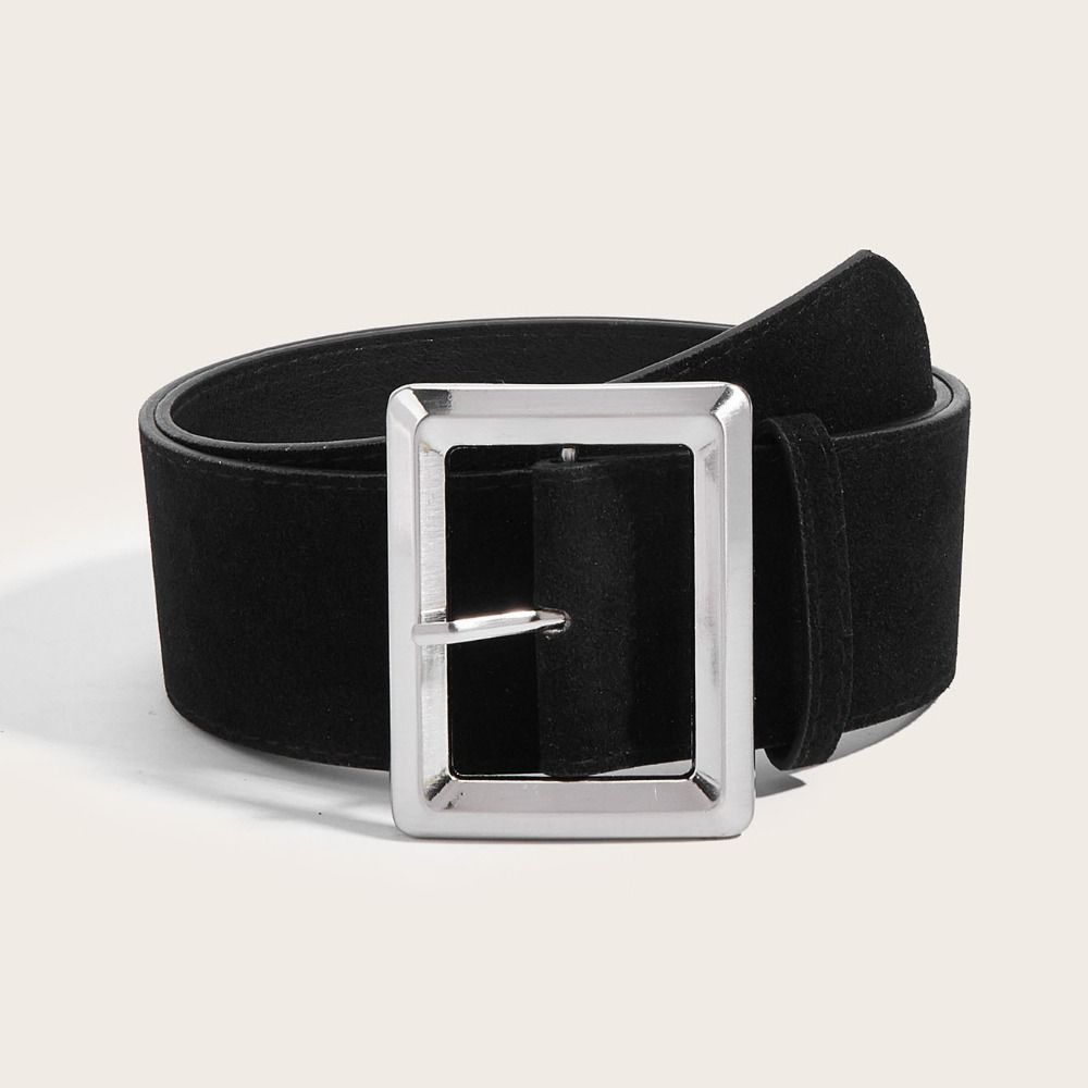 Maillard Styles Suede Leather Wide Belt Trendy Trouser Dress Belts Pin Buckle Waistband  Gifts