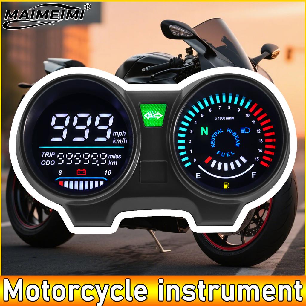AD LED Digital Motorcycle Speedometer Dashboad Odometer RPM Meter For Honda Brazil CG125 2000 to 2008 Fan 125 Titan 125 2013