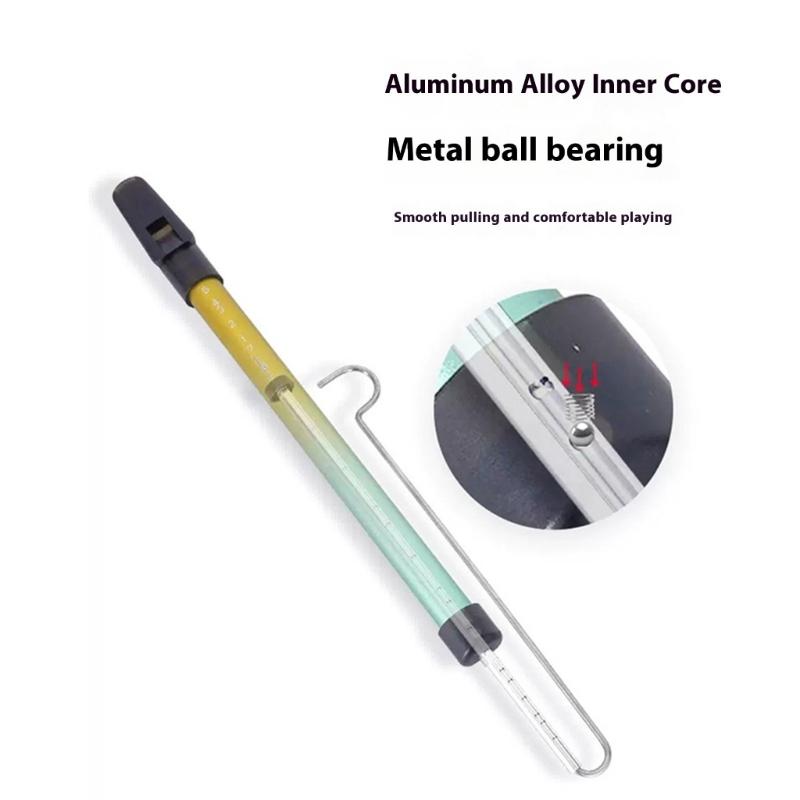 Light Weight Scale Sliding Flute With Steel Sliding Rod Aluminum Alloy Slide Whistle for Music Performances Enduring