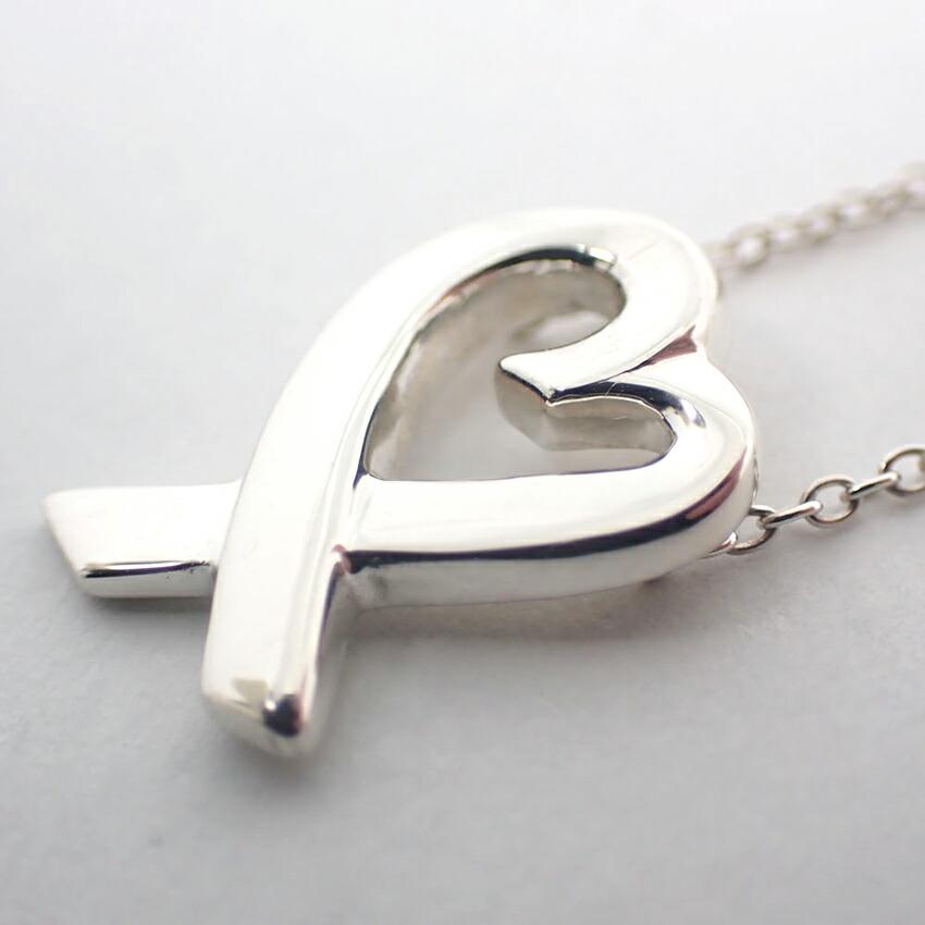 [Pre-owned] TIFFANY/Tiffany 925 Loving Heart Pendant/Necklace/j113-6