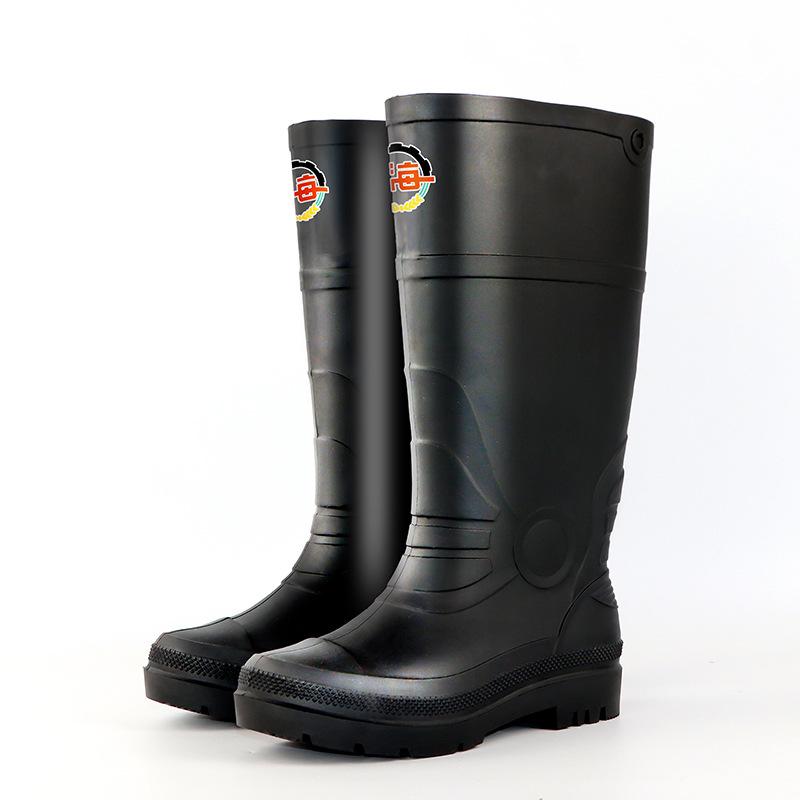 Rain Shoes Men's Tall Construction Rubber Shoes Rain Boots Non-slip Protective Men's Overshoes Water Shoes