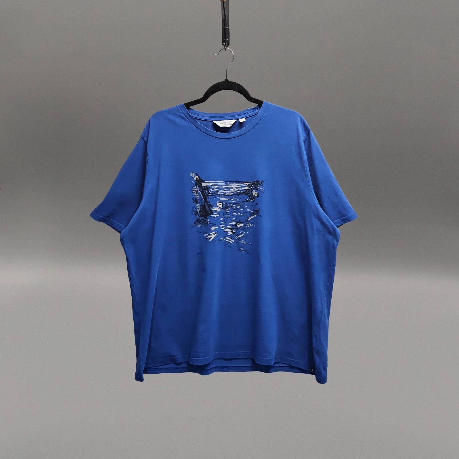 Seasalt Cornwall Midwatch T Shirt Blue Organic Cotton XXL Coastal Graphic 3819 XL