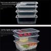 Disposable Transparent Rectangular Food Containers with Lids