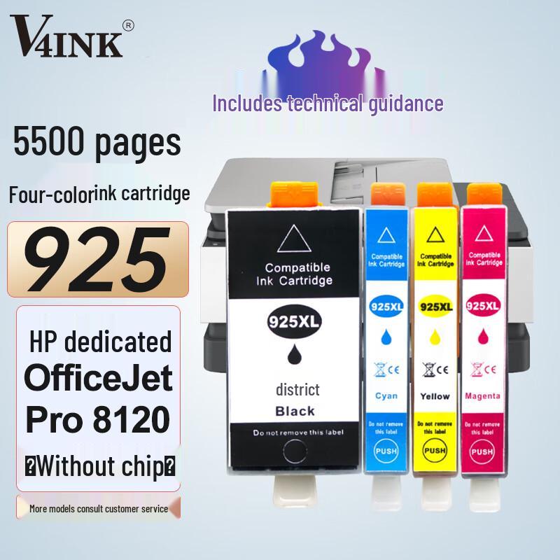 V4INK Compatible HP 925 Ink Cartridge 4-Pack (No Chip)
