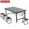 ART&LIVING Portable Field Dining Table Set with 8 Stools