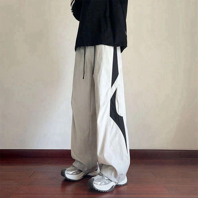 American paratrooper shock pants men's contrasting overalls loose and breathable casual versatile comfortable mopping wide-leg pants