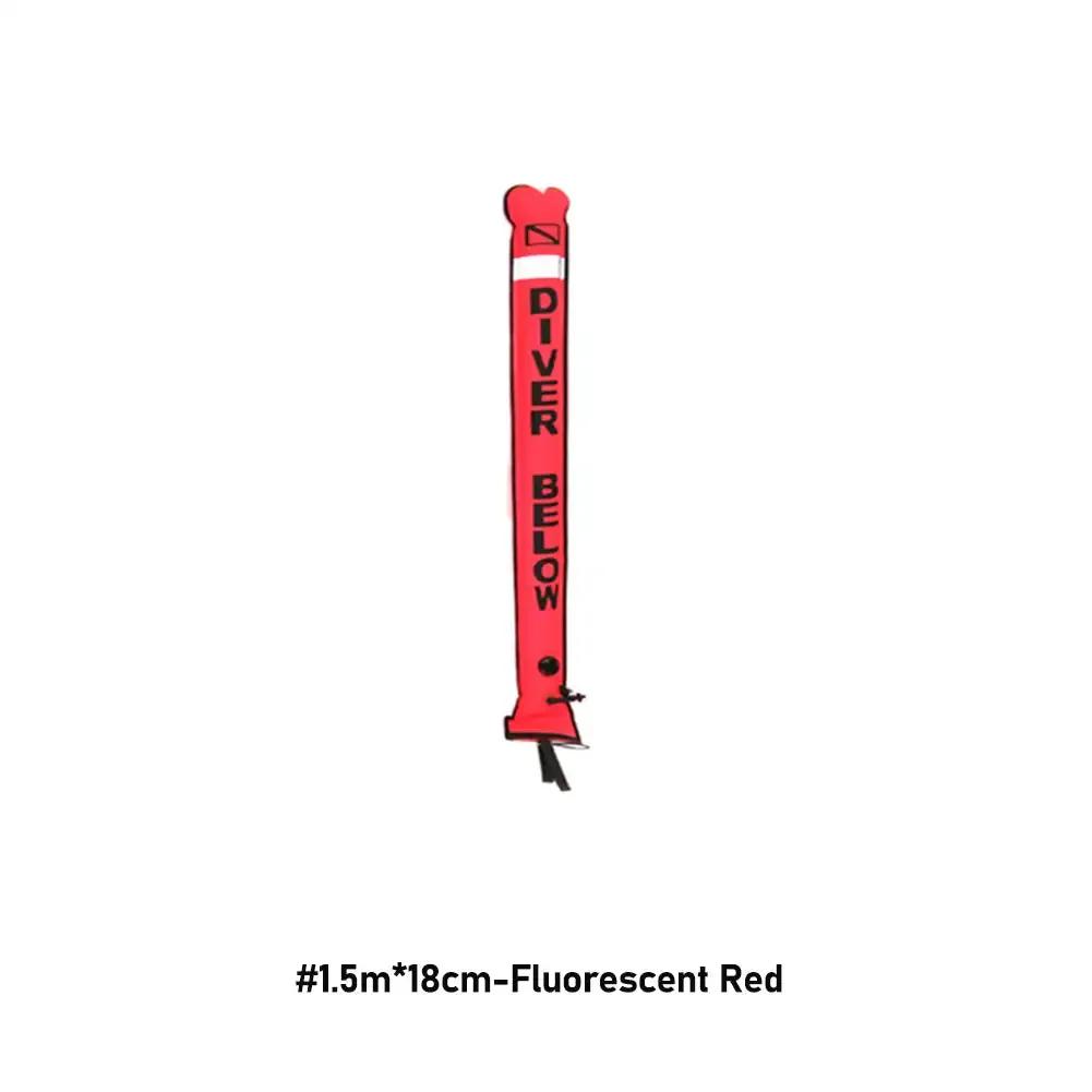 1.2-1.8M Inflatable Diving Safety Sausage SMB Signal Tube Surface Marker Buoy Scuba Diving Gear