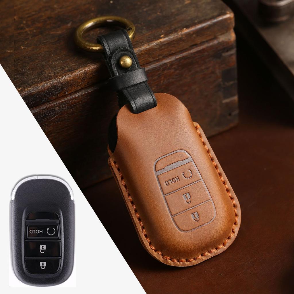 Handmade key bag is suitable for Honda key cover, new 11 11th generation Civic special key protective cover, genuine leather.