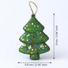 Sparkly Christmas Trees (Set of 4, Red Green Golden Silver) Christmas Tree Decoration Items Hanging Ornaments Props | Xmas Decorations