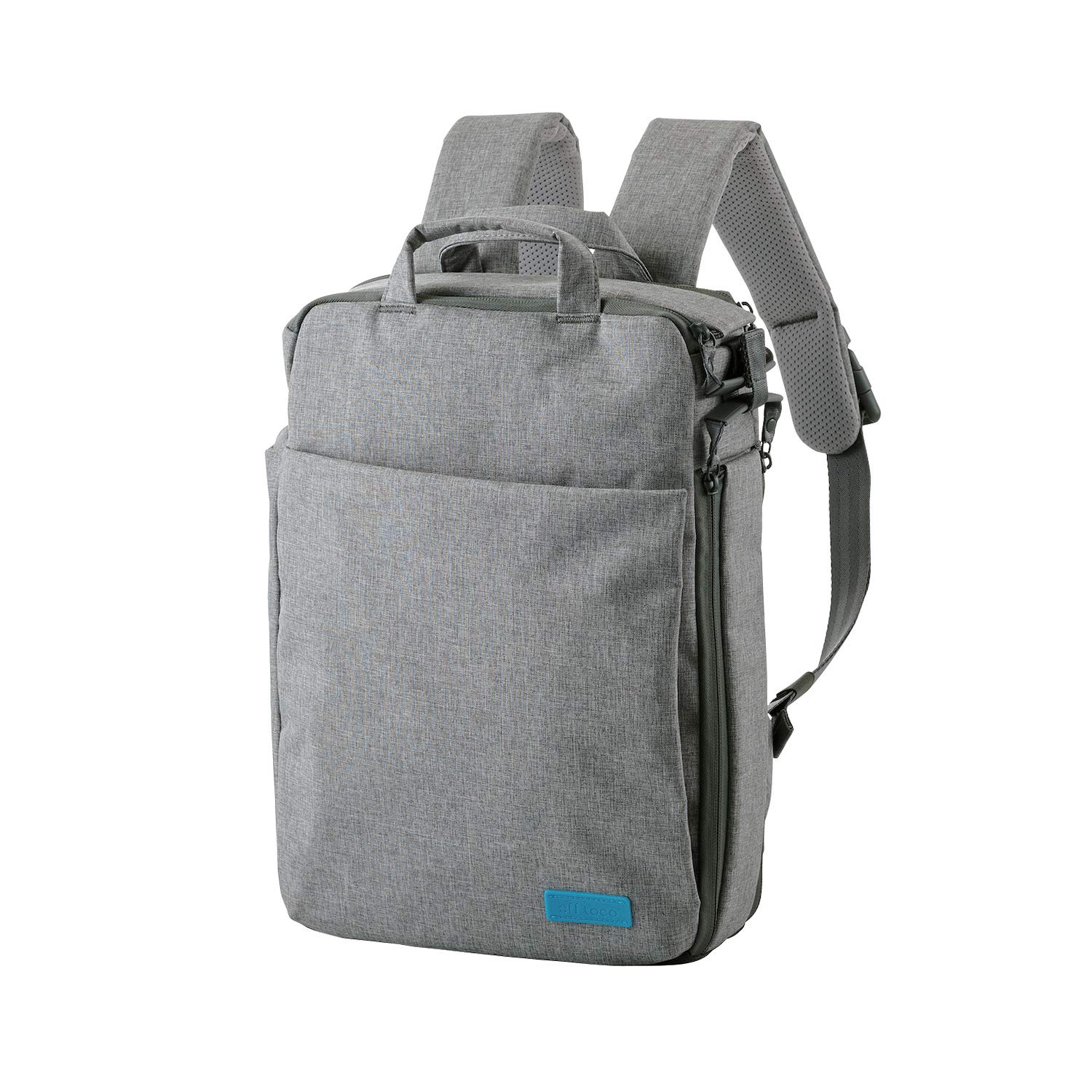 

Elecom Offtoco BM-OF01GY Backpack, Business Bag, 13.3 Inch Laptop Storage, A4 Compatible, 3-Way Backpack, Messenger Bag, Handbag, Gray