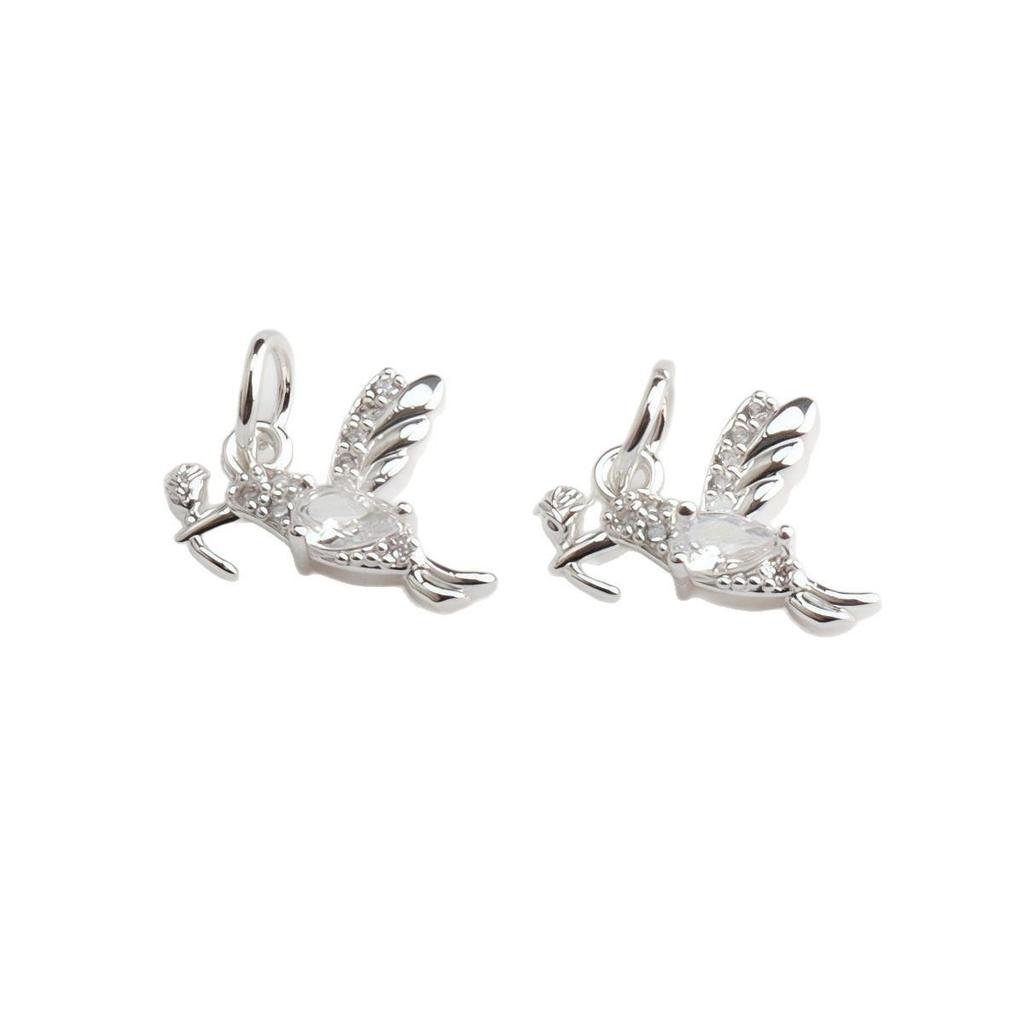 Přívěsek kolibřík ze 14K pozlacené mosazi se zirkonem – Korálky a doplňky pro výrobu šperků