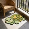 Cute Turtle Shaped Area Rug Non Slip Soft Pet Themed Floor Mat for Living Room Bedroom Kids Room Decor Rug