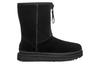 UGG Classic Short Zipper Tape Logo Boot 'Black' Women's 1144035-BLK