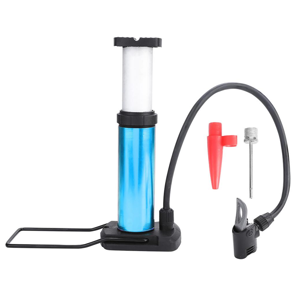 Bike Pump Portable Motorcycle Foot Pumps Aluminum Alloy (Black)