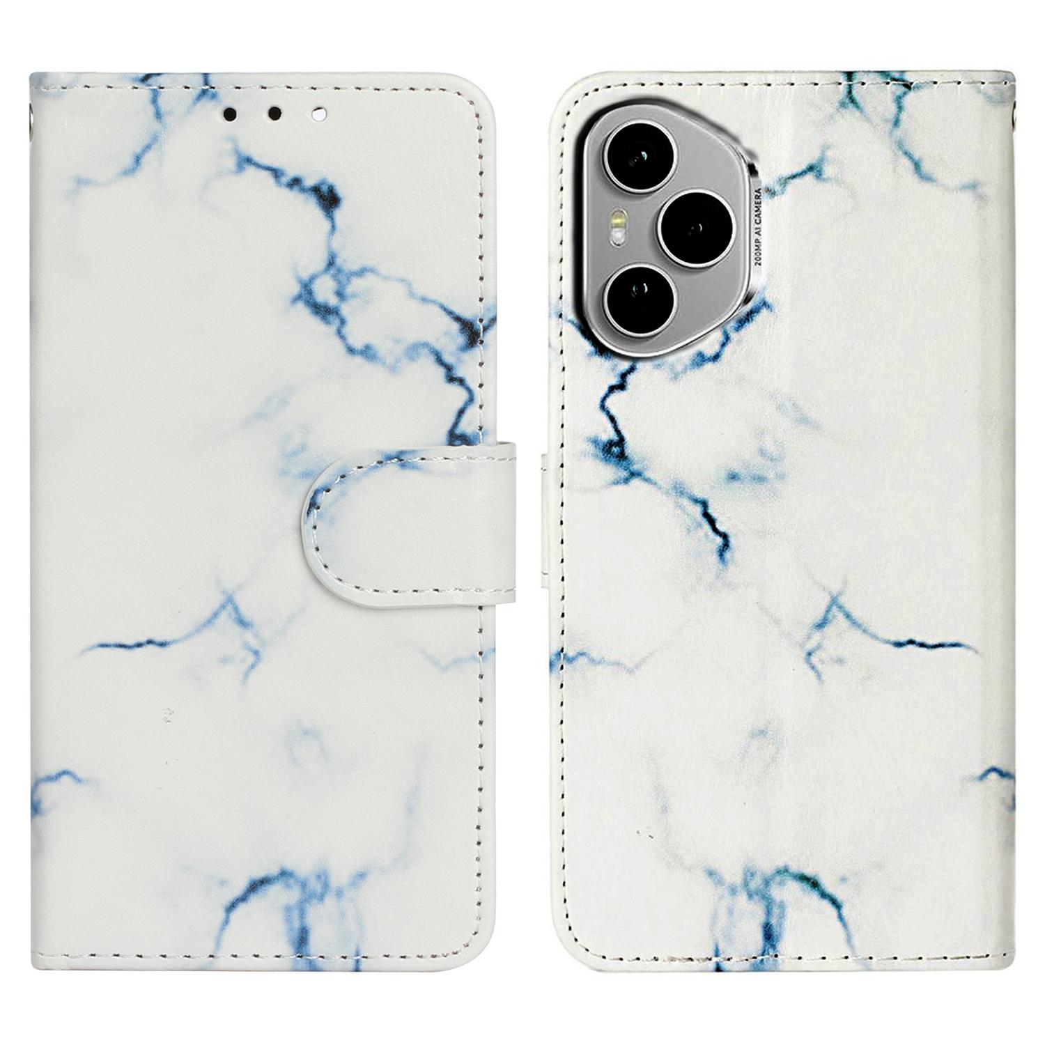 

Для Honor 400 Pro 5G (Глобальний) Підставка Чохол Мармуровий Розписний Фоліо Відкидний Шкіряний Гаманець Чохол для Телефону H