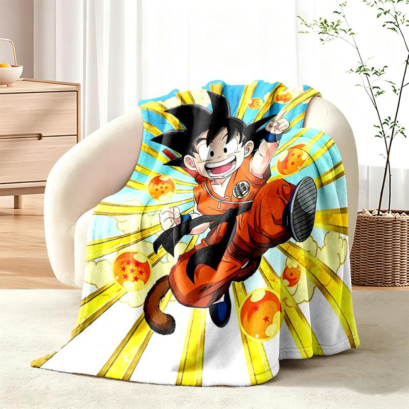 Dragon Ball blanket Flannel Blanket Soft Cozy Plush Throw for Sofa Bed Lightweight Home Decor
