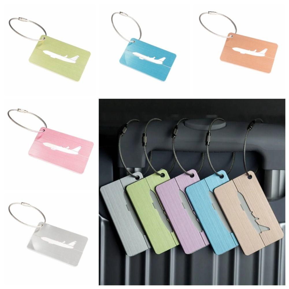 

Metal Luggage Tag Address Label Airplane Suitcase Tag Fashion Travel