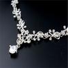 Rhinestone Bridal Jewelry Sets Shiny Necklace Earring Set  Valentine Day Gifts