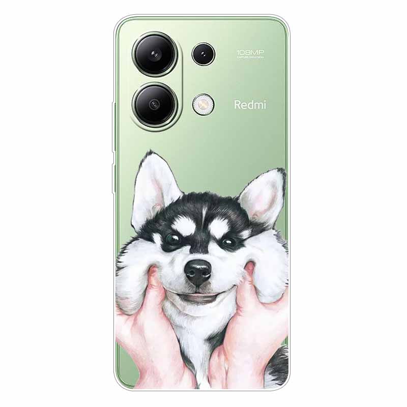 For Xiaomi Redmi Note 13 4G Case TPU Clear Soft Cute Girl Paint Cover For Redmi Note 13 4G Case Note13 Transparent Silicone