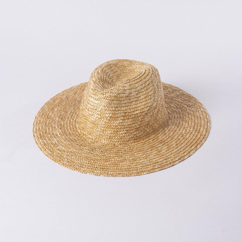 

Women Summer Jazz Hat 100% Crocheted Wheat Straw Hat Body Craft Millinery Base Fedora Panama Beach Sun Hats Chapeu Unisex Caps 56-58cm