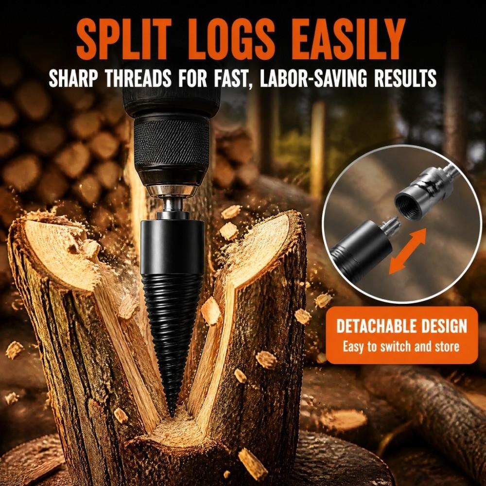 Hardware Grade Wood Splitter Drill Bit Hex Shank Cone Punching Tool Drill Use