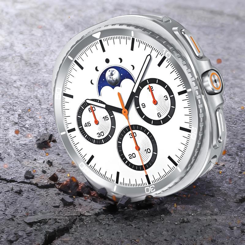 Metallfodral Tillbehör för Samsung Galaxy Watch 8 40mm/44mm Skyddande Cover för Galaxy Watch 8 Uppgradera till 8 Classic Hård Ram