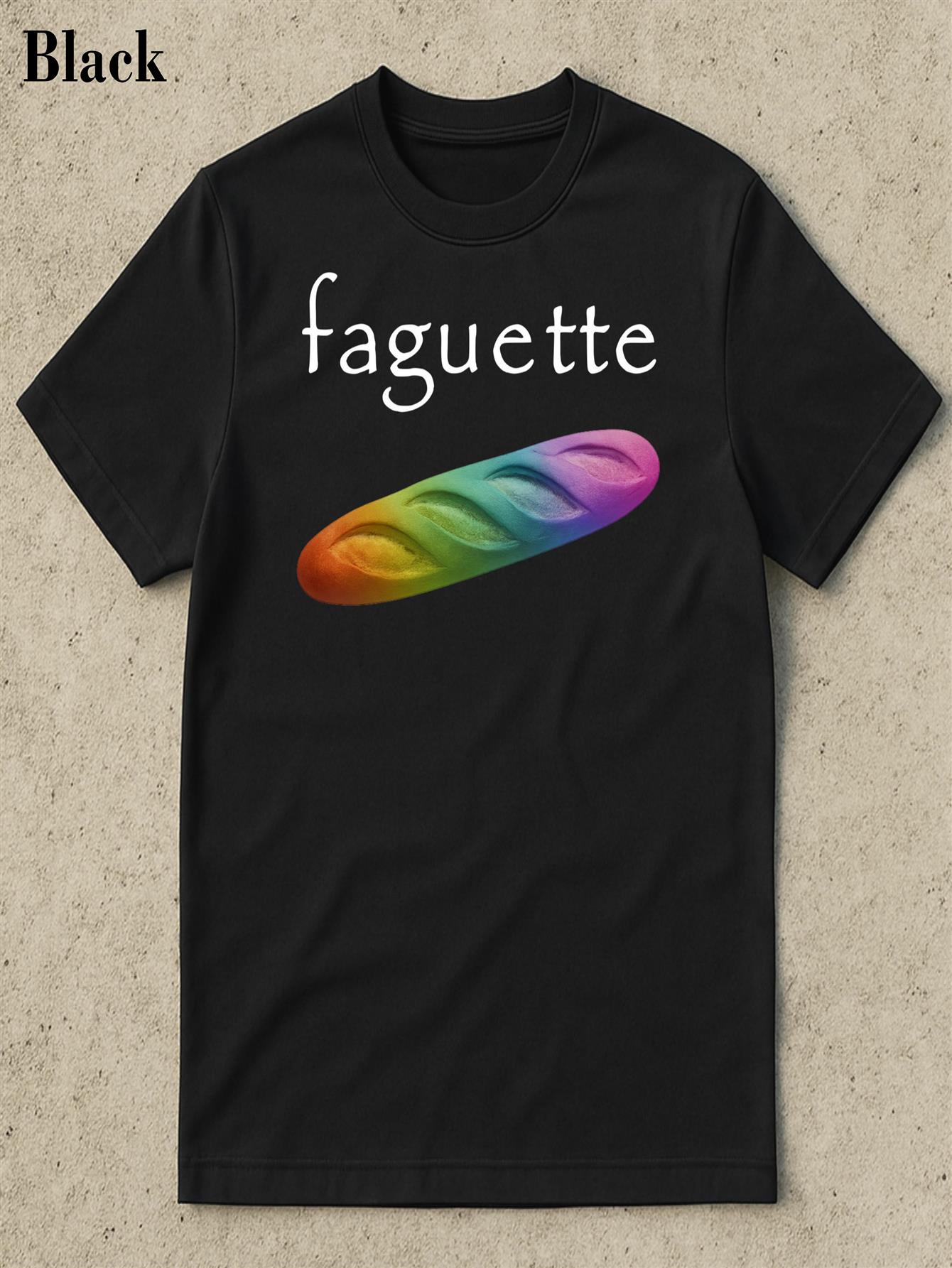 

Men S Fun Baguette Tee - T-Shirt with Baguette Design - Casual And Funny Shirt XXXXL