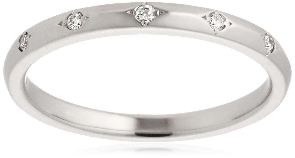 Exedia 18K White Gold Diamond Ring Japanese Size 7 AMWDRK127,