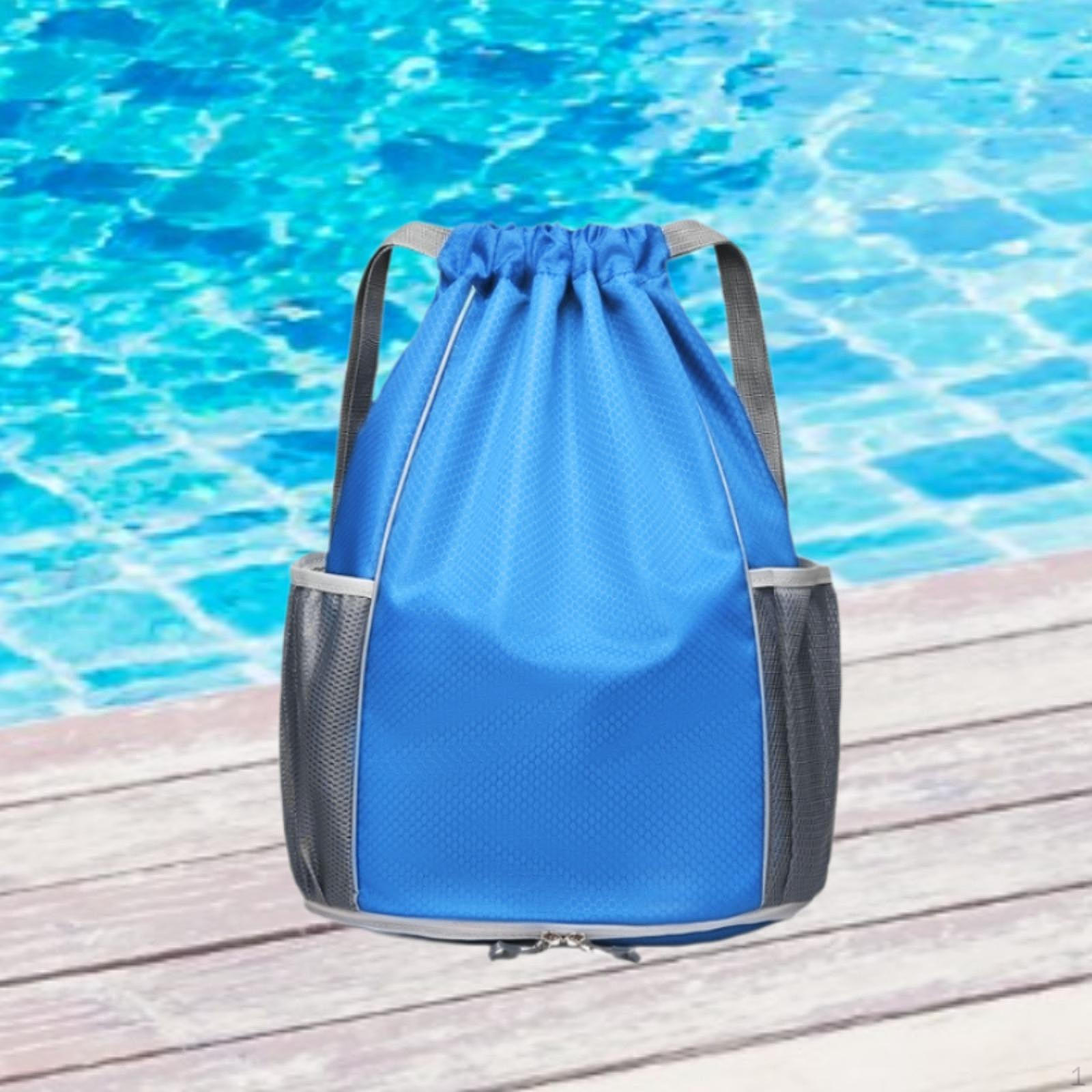 

Сумка для плавания, рюкзак с завязками, легкий водонепроницаемый, портативный, спортивный рюкзак для фитнеса синий