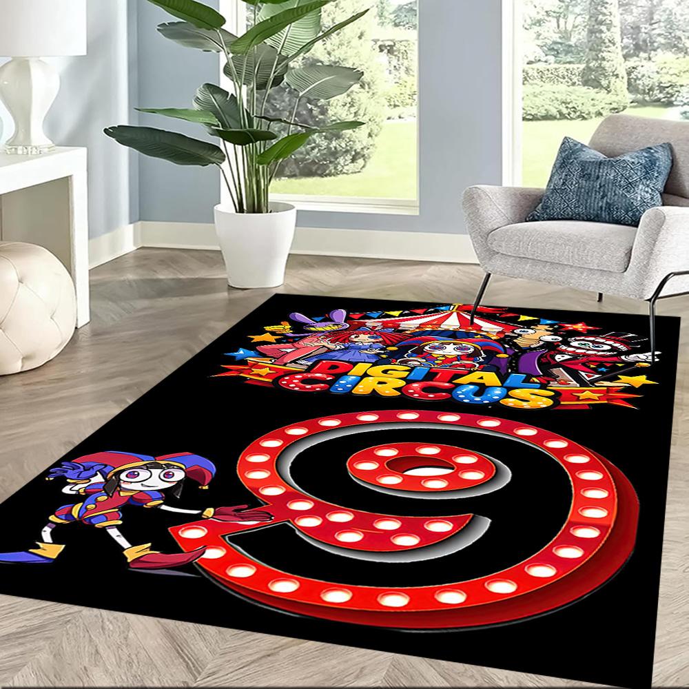 Digital Circus Floor Mat Design for Foyer Kitchen Game Room Dormitory Antislip Carpet Decorate Offices Perfect Gift for Women/Men