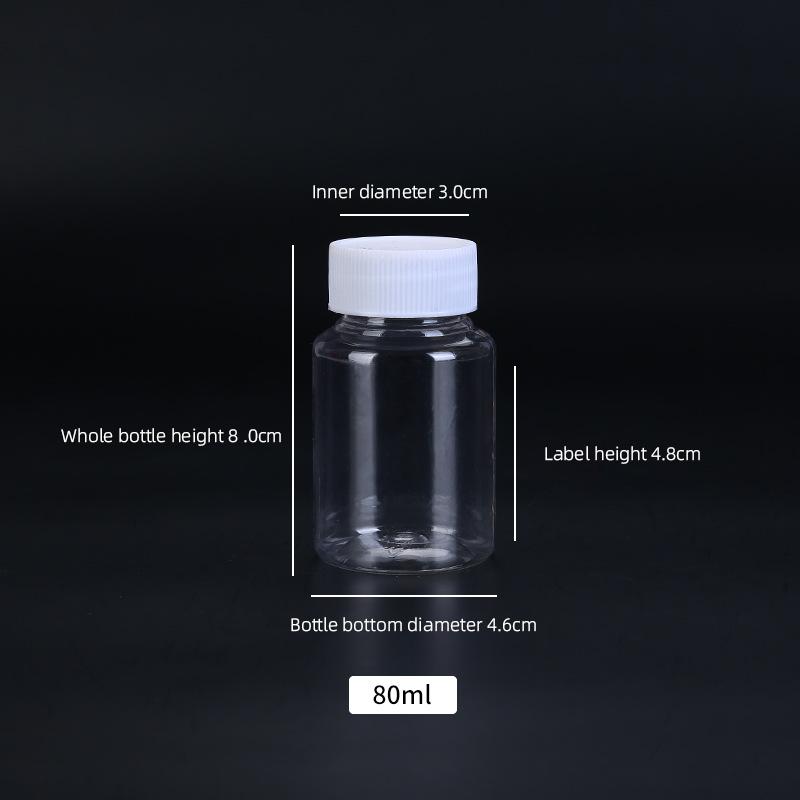 15 ml/20 ml/30 ml/100 ml Kunststoff-PET, durchsichtig, leer, versiegelt, Fläschchen für feste Pulver, Medizin, Pillen, Behälter, Reagenz, Verpackungsflasche