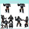 Realistische PVC Gorilla-Krieger Figur Dschungeltier Modell Dekorative Sammlerfigur