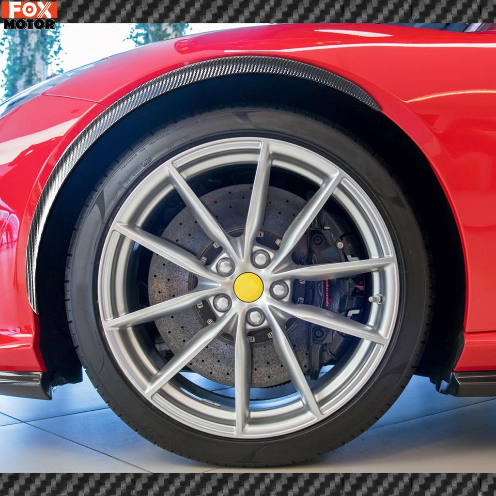 1Pair 73cm Soft PVC Car Fender Flares Arch Wheel Eyebrow Guard Kit Carbon Fiber Mud Flaps Splash Guards Protector