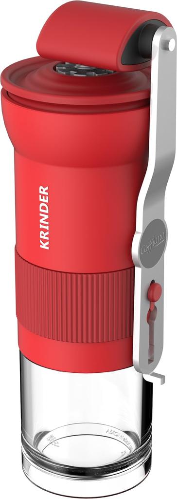 Cafflano Grinder, Portable Coffee Mill, Outdoor, Extra Fine Grind for Espresso, Made In Italy, Metal Conical Blade, Compact, High Performance, Coffee