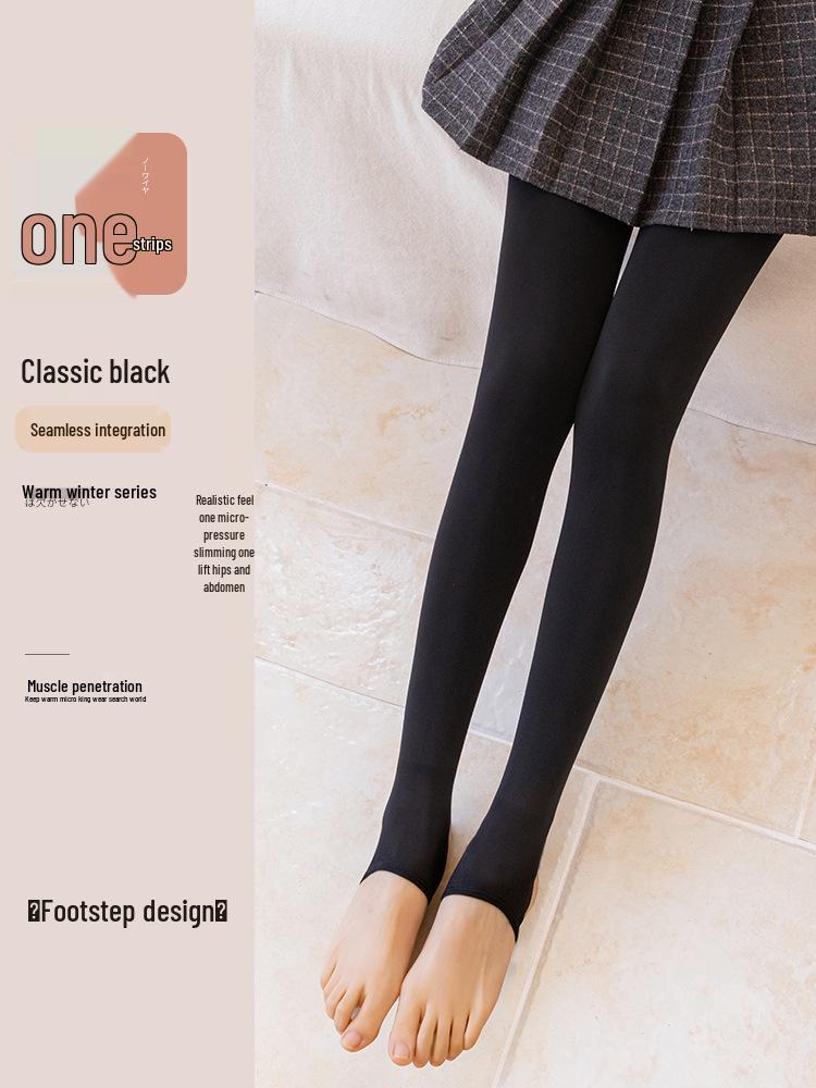 

Сірі та Чорні Прозорі Легінси - Весняно-Осінні Тонкі та Зимові на Флісі - Відчуття Оголеності та Натуральні Чорні Панчохи 80g (One Size 80-140 lbs)