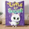 1pc Super Kitties Adventures1 Blanket, Gift, for Men and Women, Soft Blanket, Good for Sofa Bed Couch Travel, Lightweight Flannel Blanket