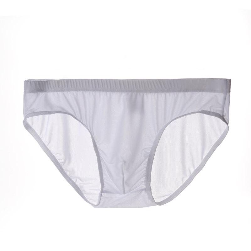Men's Ice Silk Transparent Low-Waist Sexy Briefs - Breathable, Trendy, Summer Underwear