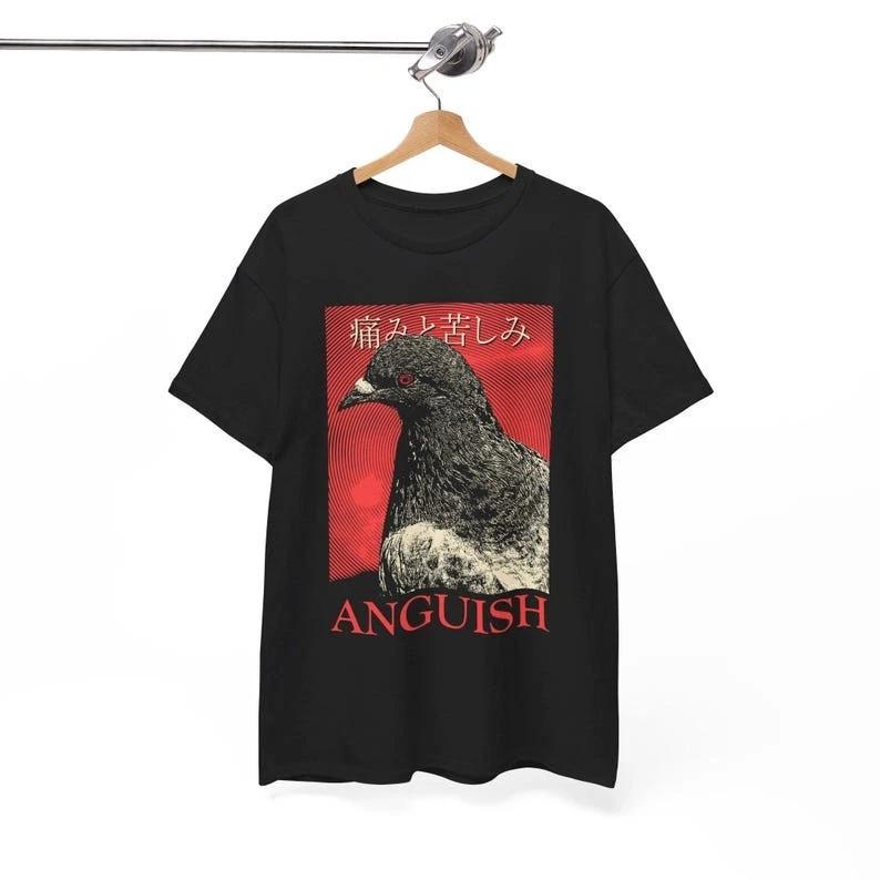 Anguish Pigeon Vintage Japanese T-Shirt L
